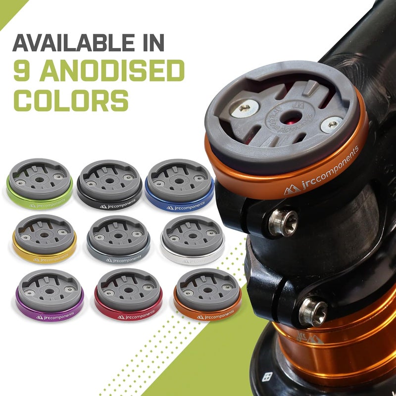 JRC Components Enkei Top Cap Bike Stem Mount | Compatible with All Models of Wahoo Elemnt GPS Devices | Lightweight CNC 6061-T6 Aluminium Body | Suitable for use with 1 1/8" Headset - Silver - Image 5